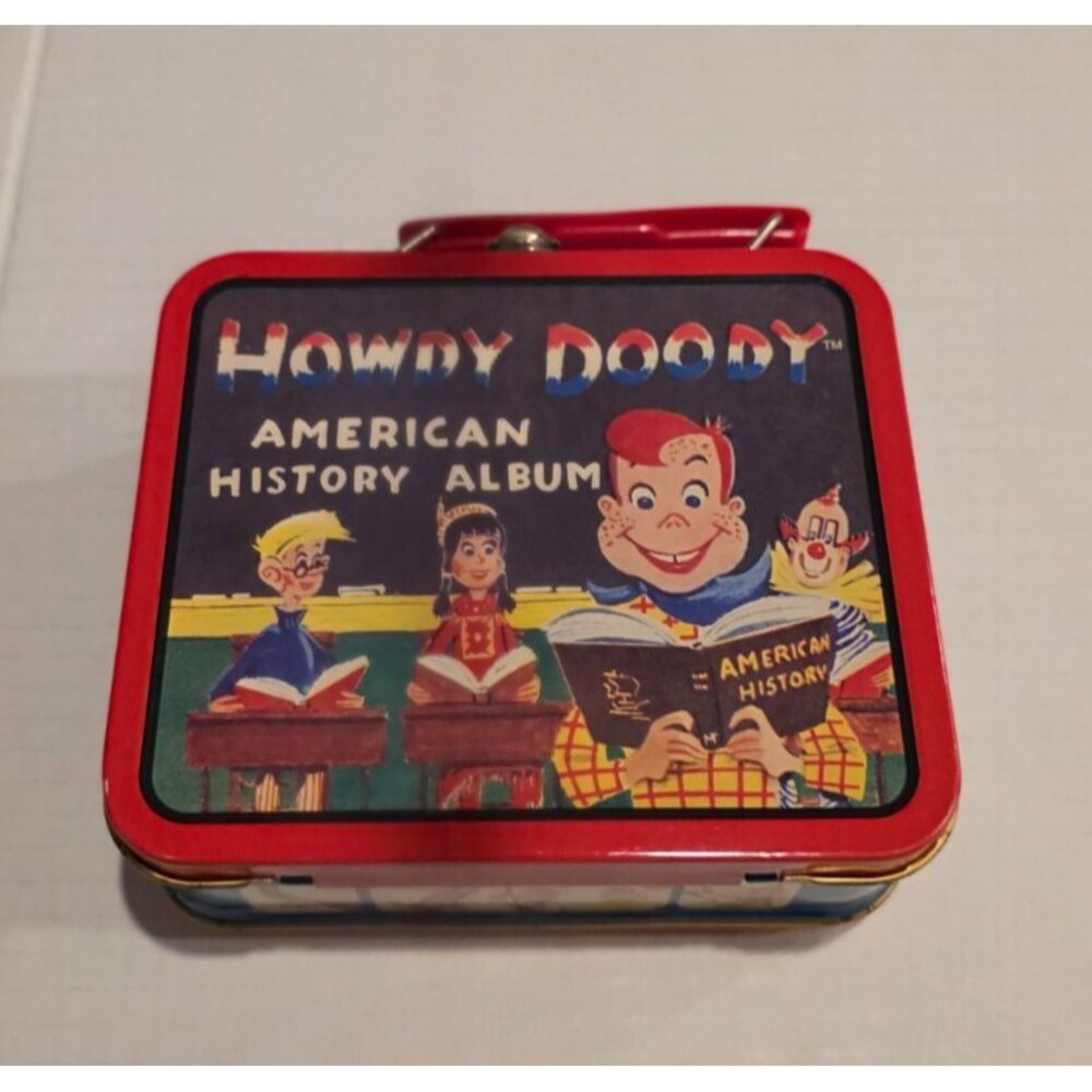 Vintage Howdy Doody American History Album Metal Lunch Box 1998 NBC Broadcasting